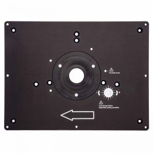 Trend Plaque d'insertion de table de toupie, alliage d'aluminium, compatibilité utilisateur, trous pré-percés, ajustement personnalisable, RTI/PLATE/A