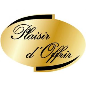 Papeterie du Poitou Papeterie du poitu - Sticker plaisir offrir oval - x499
