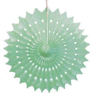 Ruedelafete Eventail alvéolé vert menthe 53 cm