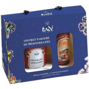 Tad&eacute; Coffret senteur couchant andalous bougie et spray n&eacute;roli