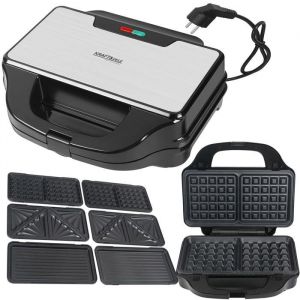 3M Appareil &agrave; sandwichs croque monsieur gaufrier 1500W