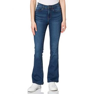 Noisy may Jean taille haute jambe légèrement évasée Bleus - Taille 34