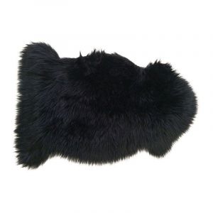 Aubry Gaspard Jet&eacute; en fausse fourrure noir - Noir