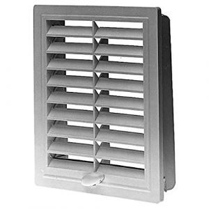 Upmann Grille de ventilation grille KUNSTST. 10 x 16 r&eacute;glable avec einbaur. Blanc, 1 pi&egrave;ce, 50141