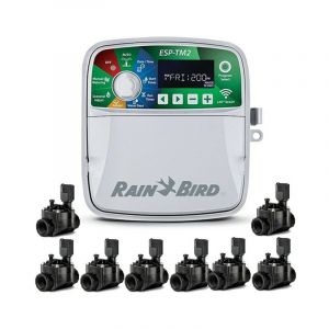 Rain Bird Programmateur automatique d'arrosage Electrique ESP-TM2 8 zones intérieur 8 Electrovannes 100HV 24V 1''