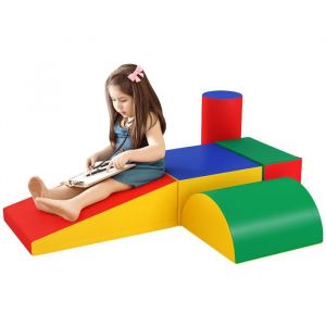 Homcom Module motricité bébé - 5PCS - en mousse EPE - pour enfants dâge préscolaire - multicolore