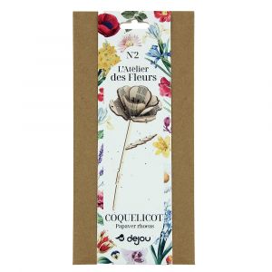 Coquelicot fleur à monter en bois