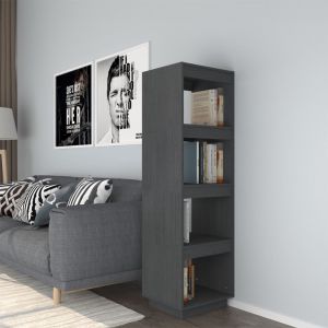 VidaXL Bibliothèque/Séparateur de pièce Gris 40x35x135 cm Pin massif