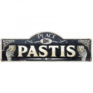 Image de Rétro Sudtrading Plaque métallique PASTIS 90 x 30 cm