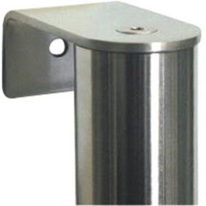 Embouts pour tube Ø42,4 mm en inox 316 pour poignée tubulaire Météore - montage simple traversant - support incliné IGS