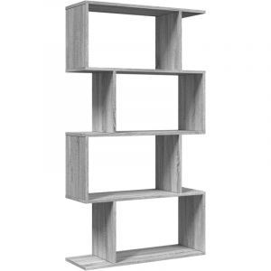 VidaXL Tagère séparatrice de pièce 4 niveaux sonoma gris 70x24x129 cm Grey sonoma