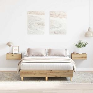 VidaXL Cadre de lit sans matelas chêne artisanal 120x190 cm