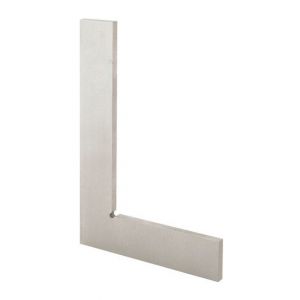 Forum Equerre d'atelier sans butée, DIN 875/I, en acier inoxydable, forme A, Long. des branches : 150 x 100 mm, Coupe transversale 28 x 6 mm