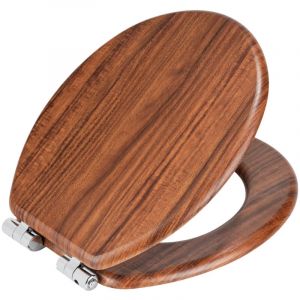 Wenko Abattant WC en bois MDF "Chestnut" - Marron - Universelle