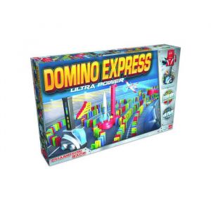 Grand coffret domino express ultra power : 188 dominos + power dealer - set jeu de construction - collector
