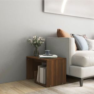 VidaXL Table d'appoint Chêne marron 59x36x38 cm Bois d'ingénierie