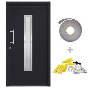 VidaXL Porte d'entrée Anthracite 98x208 cm