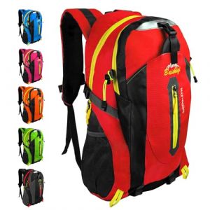 OcioDual Sac a Dos Randonnee 30L Rouge, Sac Randonnée, Voyage Imperméable Léger, Sac de Voyage Cabine Pliable, Sac a Dos Homme Montagne Trekking