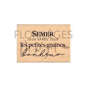 Florilèges Design Tampon bois Semer le bonheur