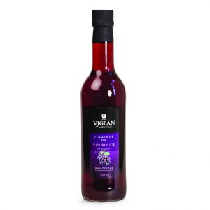 Vigean Vinaigre de vin rouge bio en bouteille de 50 cl