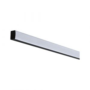 Image de Paulmann Square profil, noir, diffuseur blanc, 1 m