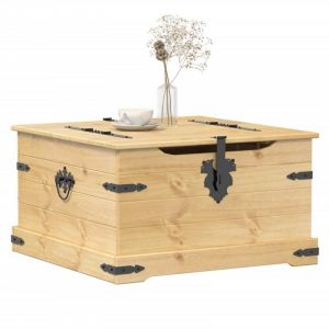 VidaXL Boîte de rangement Corona 78x78x45 cm bois de pin massif