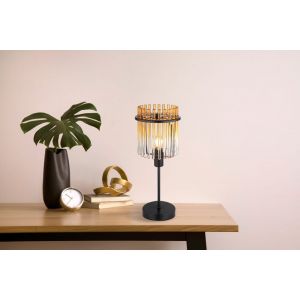 Globo Lighting Globo - Lampe de table lampe de chevet verre rétro lampe de table ambre lampe de salon lampe d'appoint, 1x E14, DxH 15x37 cm