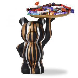 Vide-poche d&eacute;co Ourson Noir et son Assortiment de 20 chocolats Milka Kinder Daim C&eacute;l&eacute;brations Id&eacute;e cadeau Originale &agrave; Offrir