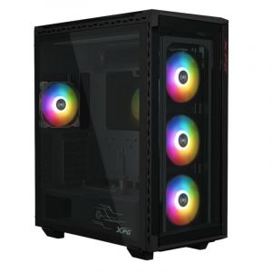 XPG Boîtier tour BATTLECRUISER II ST ATX/EATX en verre trempé noir avec éclairage RVB