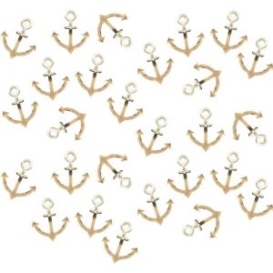 Ruedelafete Sachet de 10g de Confettis Ancres marines Or