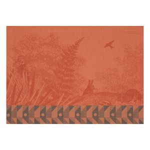 Le Jacquard Français Set de table Forêt enchantée Orange - Couleur Orange - Taille TS