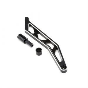 Chassis brace, rear, black, aluminum mtxl