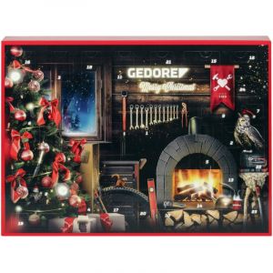 Gedore Red R49013033 Calendrier de l'Avent 2024, 33 pi&egrave;ces, pour homme, cadeau pour homme, calendrier de l'Avent 2024
