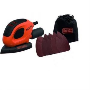 Image de Black & Decker Ponceuse Delta Mouse filaire 55W 1.5mm d orbite Livrée avec 6 abrasifs