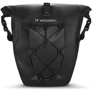 Sacoche de velo etanche 25l noir pour porte bagages noir