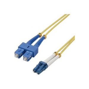 MCL Samar FJOS2/SCLC-1M - Jarretière optique OS2 duplex monomode 9/125 - SC / LC 1m