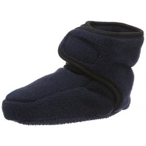Playshoes Souliers en Laine Polaire, Chaussures pour Ramper Mixte bébé, Bleu (Marine 11), 16/17 EU