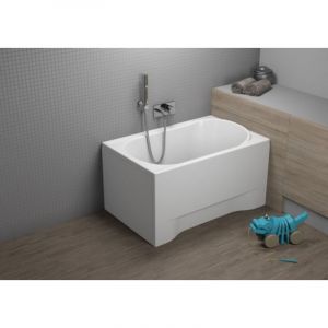 Badland - Baignoire Rectangulaire 110x70 avec tablier en acrylique, Siphon de bain et pieds (support) - Set 4en1 - Fabriqu&eacute; en ue mini