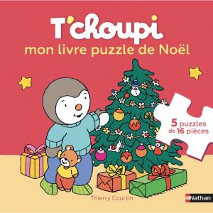 Image de T'choupi mon livre puzzle de Noël