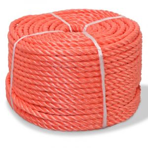 VidaXL Corde torsadée Polypropylène 14 mm 100 m Orange