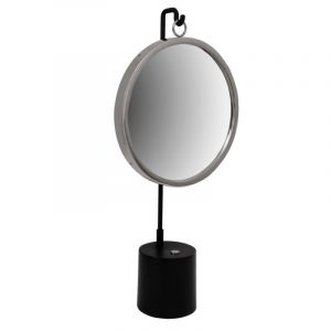 Image de Prix Miroir à Poser Rond Eleganca 65cm Noir & Argent