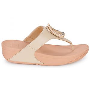 FitFlop Tongs LULU CRYSTAL-CIRCLET LEATHER TOE-POST SANDALS - Couleur 36,37,38,39,40,41 - Taille Rose
