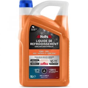 Holts HAFR0010B Liquide de Refroidissement antigel pour Voiture Ford Opel, WSS-M97B44-D/GMW 3240, durée de Vie de 10 Ans 480,000km, Protection jusqu'à -37 °C, Orange, 5 Litre