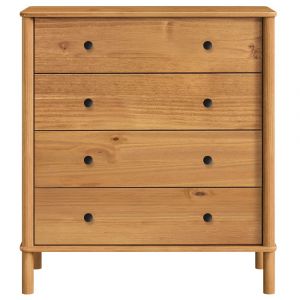 Idimex Commode apoana 4 tiroirs en bois massif - Coloris chêne