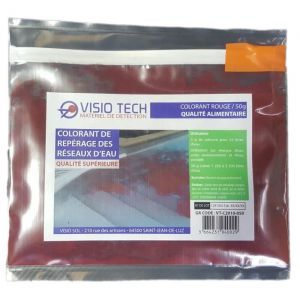 VISIO TECH Colorant de repérage ROUGE 50g, poudre soluble dans l'eau