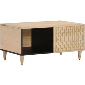 VidaXL Table basse 80x50x40 cm bois de manguier massif