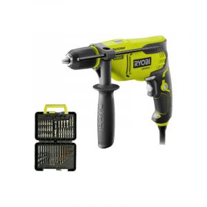 Image de Ryobi Pack Perceuse à percussion - RPD800-K - 800W - Coffret RAK60DDF 60 accessoires - perçage et vissage