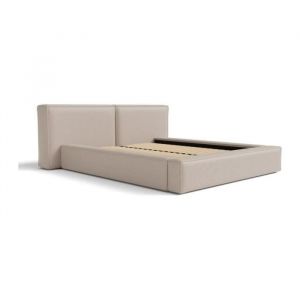 Pascal Morabito Lit coffre 140 x 190 cm - Tissu - Beige - TIMANO de