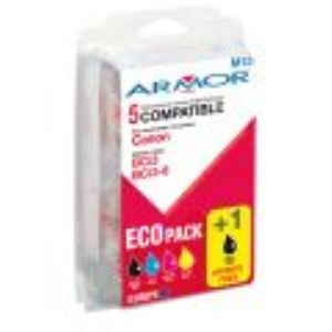 Armor B10060R1 - Pack de 5 cartouches couleur compatible Canon BCi-3 BCi3-6 BCI-6C BCI-6M BCI-6Y