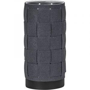 Osram Lampe à poser Decor Felt Weaving Tube gris en feutre et métal, E14, diam. 120 mm, éclairage chaleureux grâce à l'abat-jour tissé, durable (source